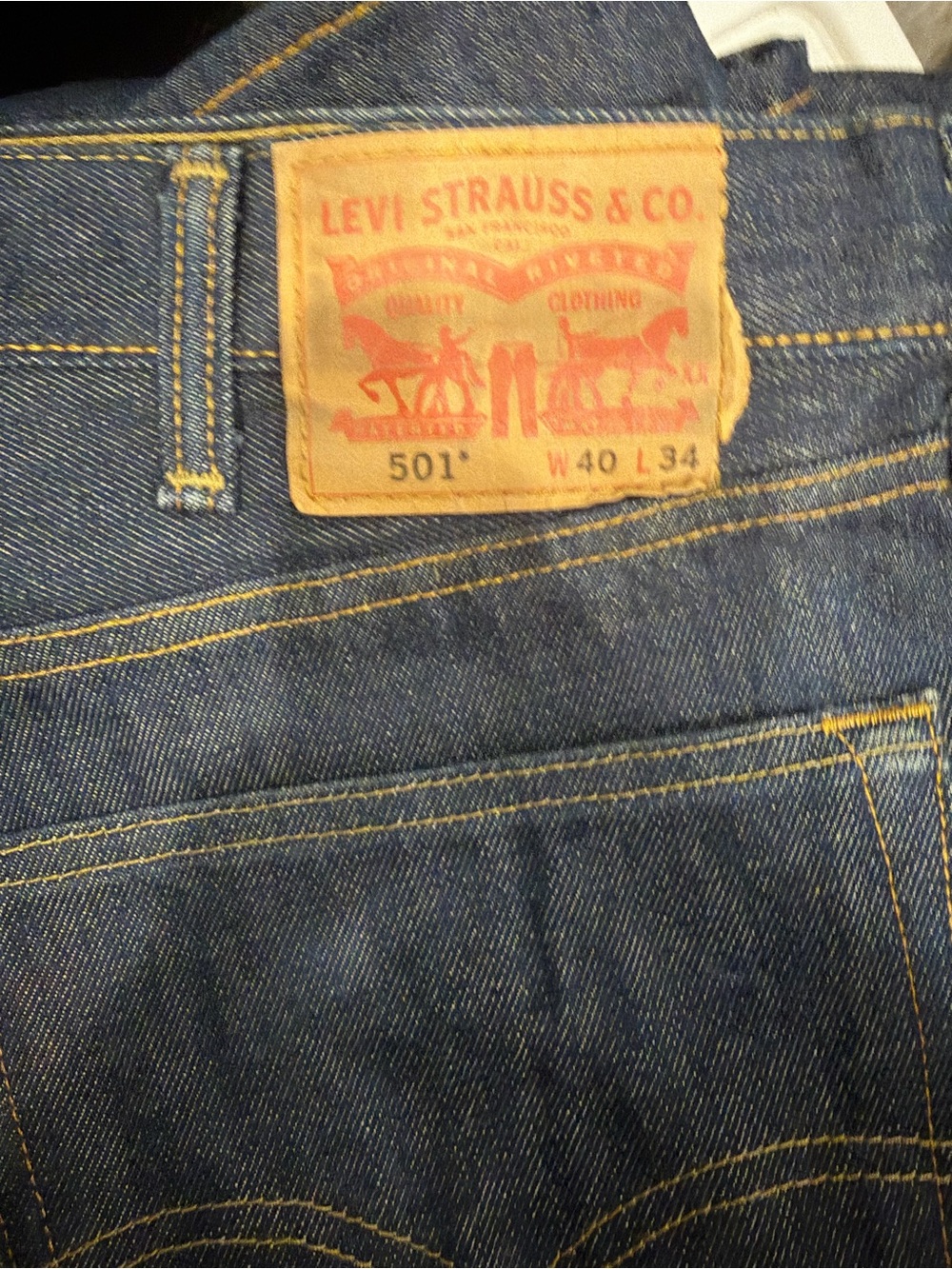 Levi's Men's Straight Jeans in Dark Blue Denim